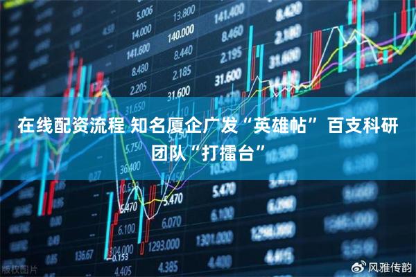 在线配资流程 知名厦企广发“英雄帖” 百支科研团队“打擂台”